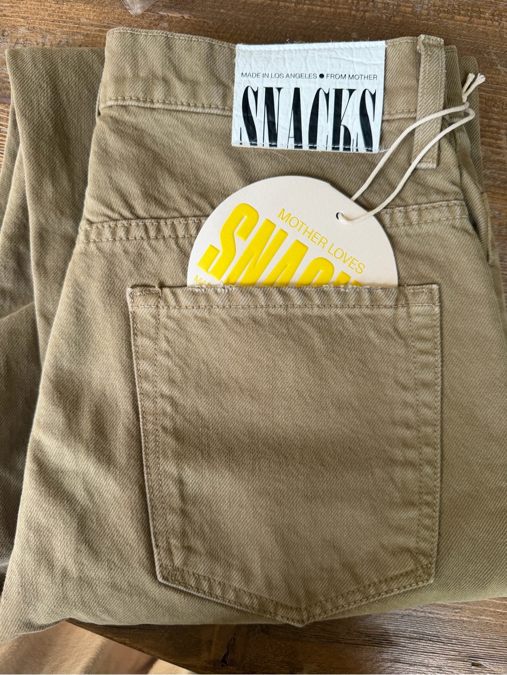 Mother Snacks! High waisted double stack Ankle Jean